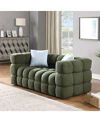 Streamdale Furniture Olive Green Boucle 2-Seater Sofa
