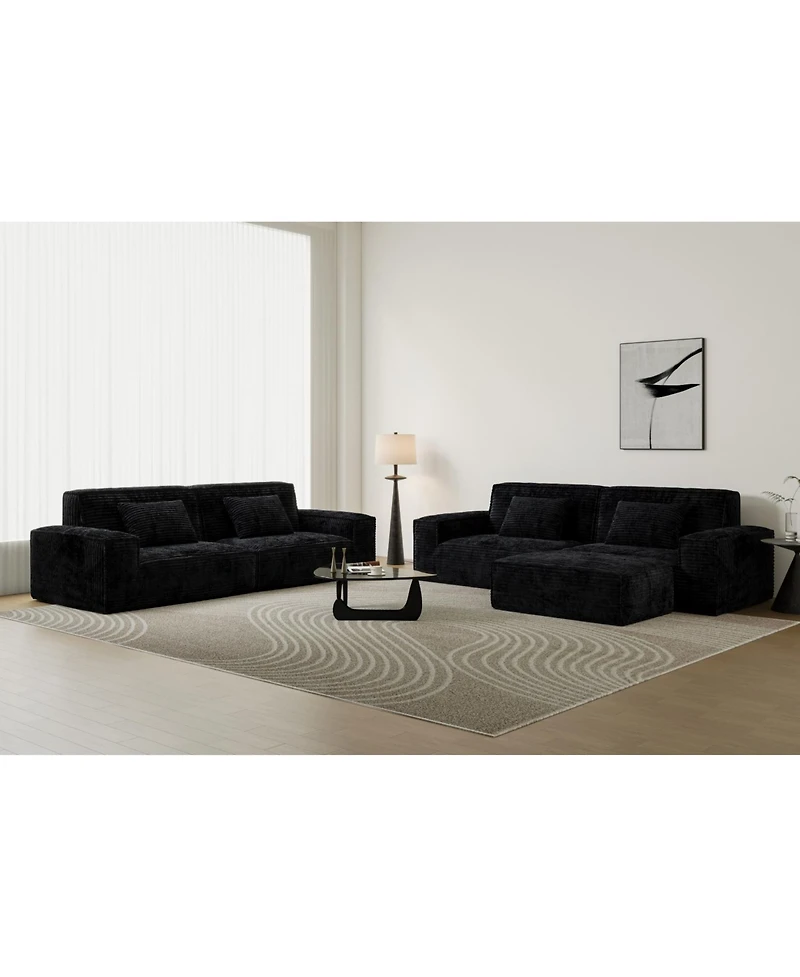 Streamdale Furniture + Sofa + Fabric + Striped Compression + Modern Style