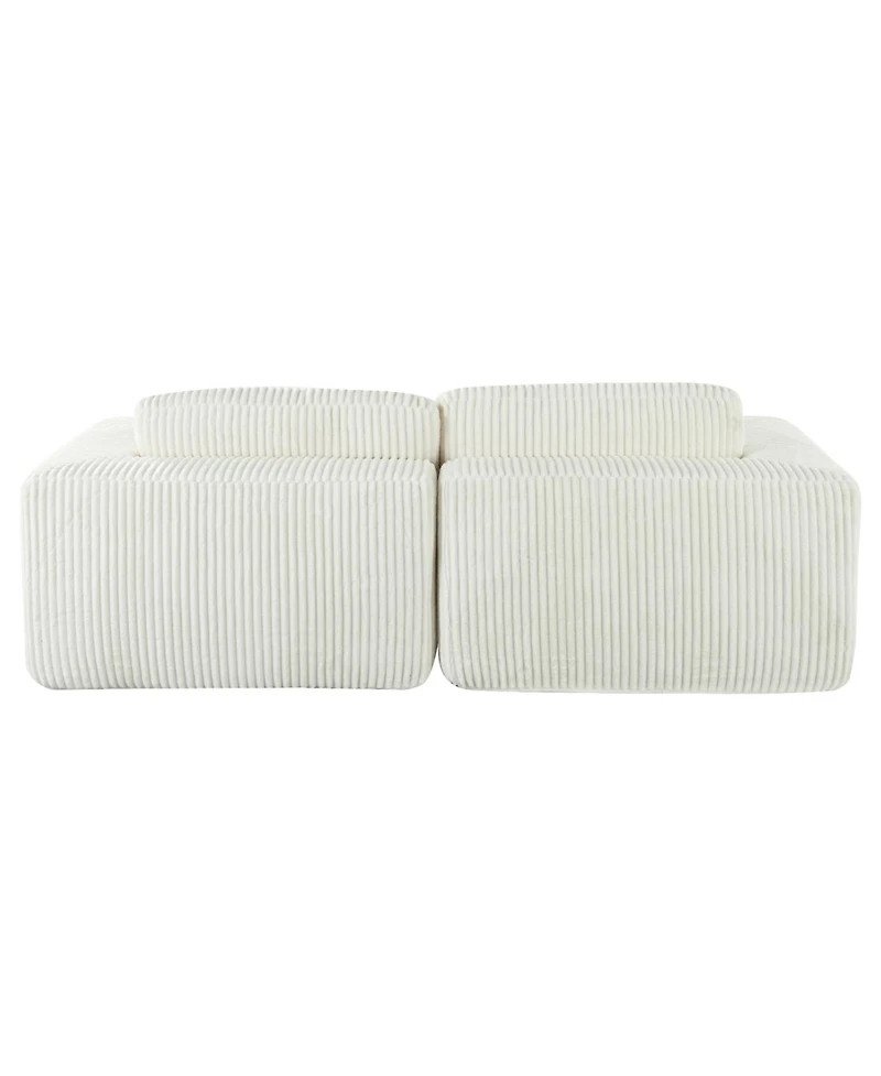 Streamdale Furniture Corduroy Sofa Bed with Pillows