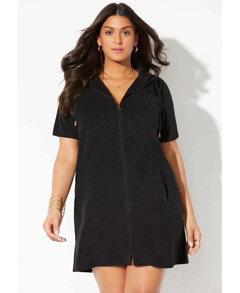 Swimsuits for All Women's Alana Terry Cover Up Hoodie