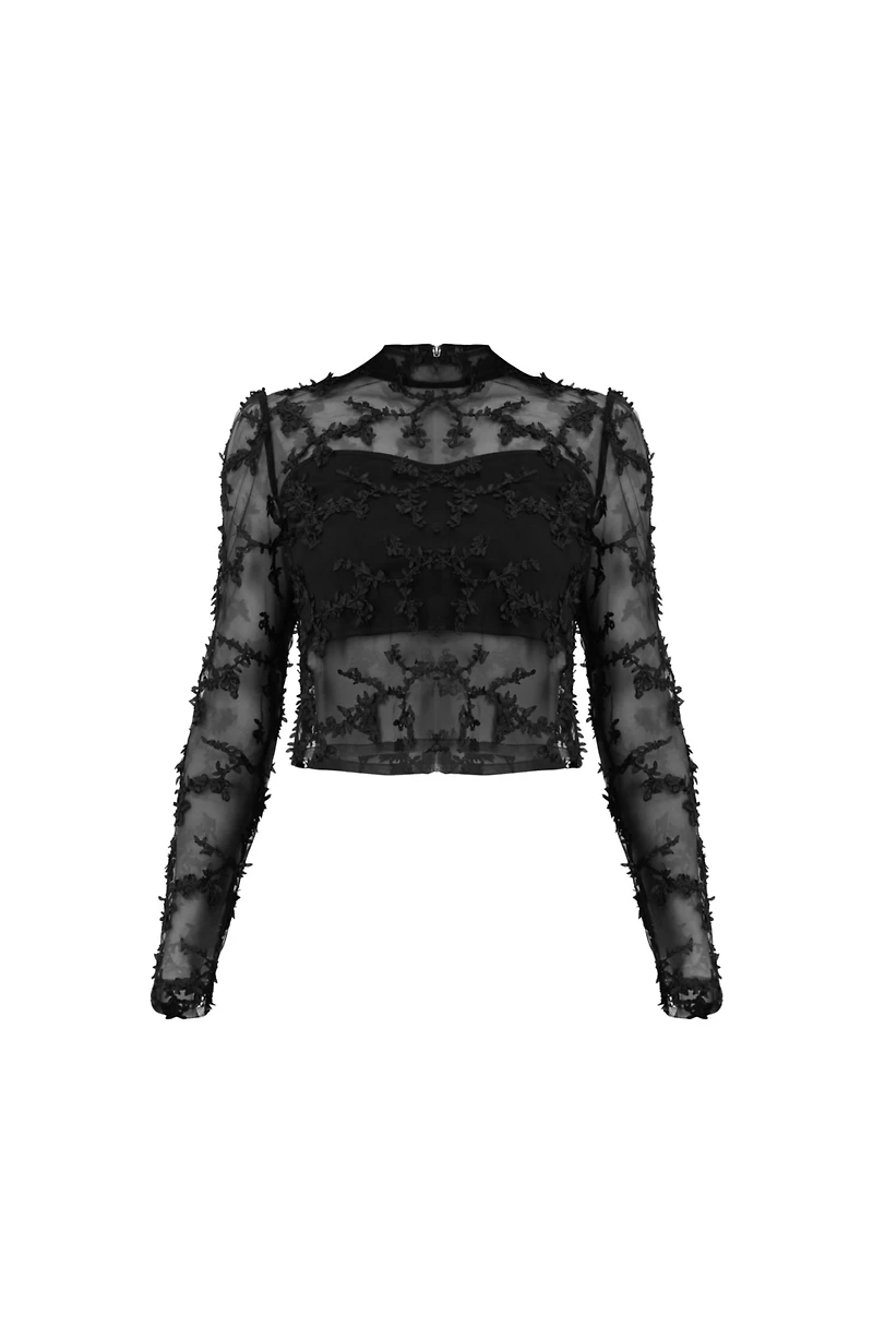 Ivonne Women's Textured Straight Blouse