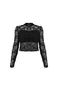 Ivonne Women's Textured Straight Blouse