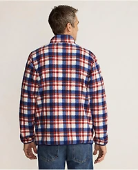 Lands' End Men's Print Full Zip High Pile Fleece Jacket