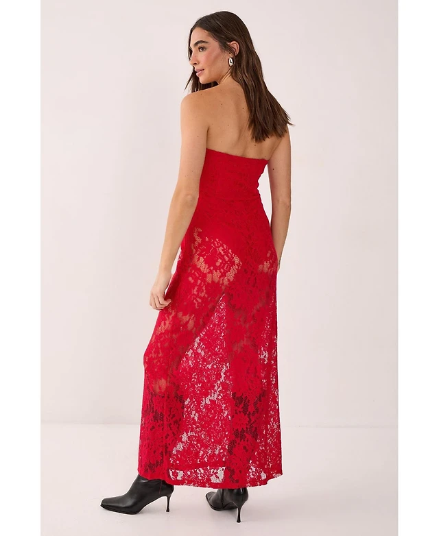 h&m red crepe dress H&M Women's XS Faux Wrap Dress MIDI Belted Jersey Crepe V Neck Cap Sleeve