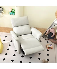 Streamdale Furniture Pu Leather Rocking Recliner Chair - Light Gray