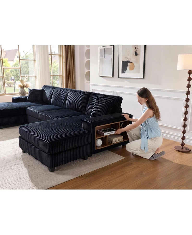 Streamdale Furniture + 1 Pc. + Corduroy + Convertible + Sofa Bed