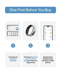 RingConn Gen 2 Air Size 8 Galaxy Silver 4842 Fitness Trackers