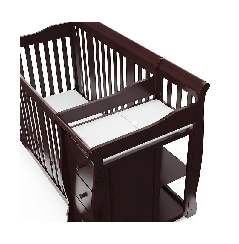 Storkcraft Portofino 4-in-1 Convertible Crib and Changer - Espresso