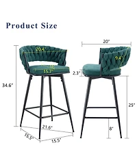 Streamdale Furniture Retro Green Rotating Bar Stools