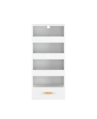 Streamdale Furniture Streamdale 4-Tier Freestanding Bookshelf with 3 Sliding Drawers and 1 Bottom Drawer