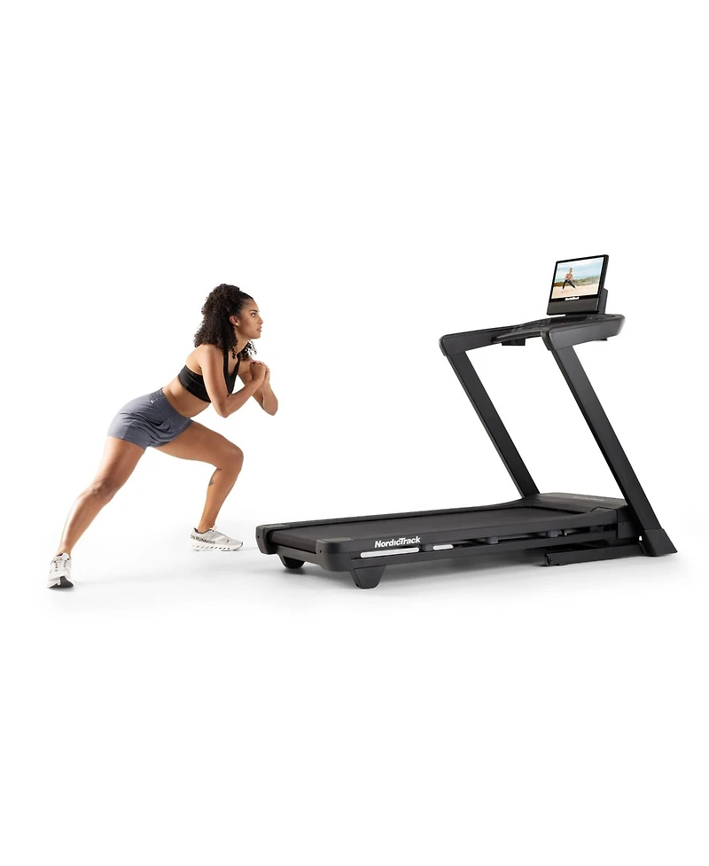 NordicTrack T Series 16 is a premium smart treadmill with a 16" tilting Hd touchscreen