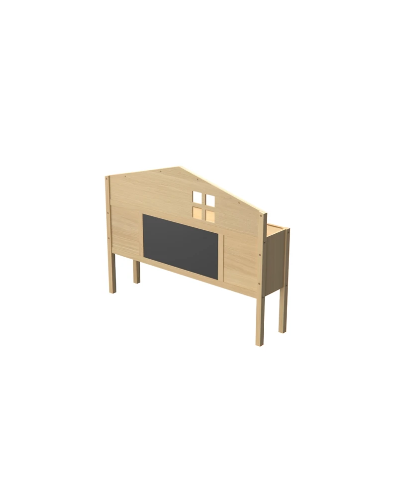Streamdale Furniture Streamdale Headboard Storage Cabinet for Full-size Montessori Floor Bed Natural,Freely collocation