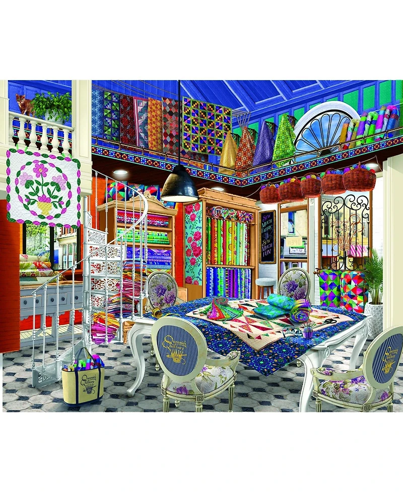 SunsOut Queenie's Quiltery 1000 piece Jigsaw Puzzle for Adults