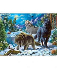 SunsOut Wolves on a Snowy Night 1000 piece Jigsaw Puzzle for Adults