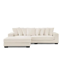 Streamdale Furniture Corduroy Tufted Sleeper Sectional Sofa, L-Shaped Modular Convertible