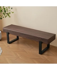 Streamdale Furniture 59" Farmhouse Dining Bench, Kitchen, Entryway, Shoe Bench