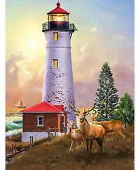 SunsOut Crisp Point Lighthouse 500 piece Jigsaw Puzzle for Adults