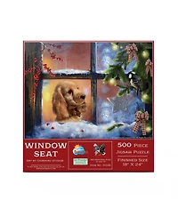 SunsOut Window Seat 500 piece Jigsaw Puzzle for Adults Christmas