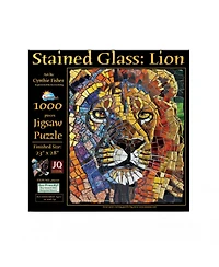 SunsOut Stained Glass Lion 1000 piece Jigsaw Puzzle for Adults