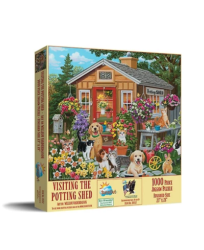 SunsOut Visiting the Potting Shed 1000 piece Jigsaw Puzzle for Adults