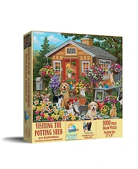 SunsOut Visiting the Potting Shed 1000 piece Jigsaw Puzzle for Adults