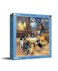 SunsOut Barnyard Nativity 500 piece Jigsaw Puzzle for Adults Christmas
