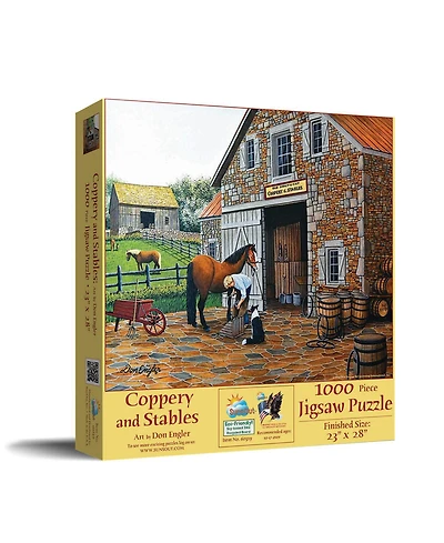 SunsOut Coppery and Stables 1000 piece Jigsaw Puzzle for Adults