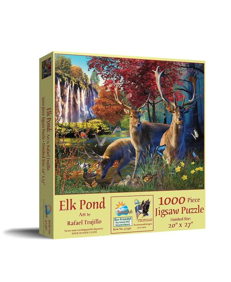 SunsOut Elk Pond 1000 piece Jigsaw Puzzle for Adults