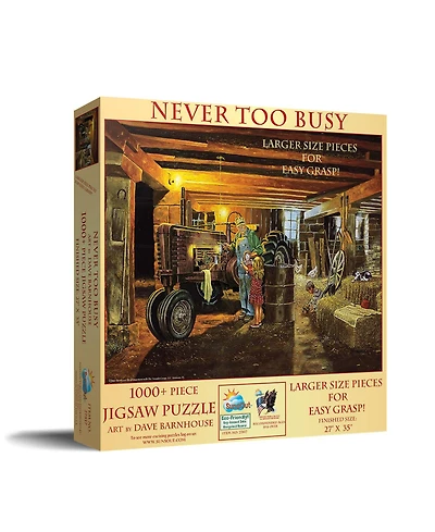 SunsOut Never too Busy 1000 piece Jigsaw Puzzle for Adults Large Pieces Fathers Day