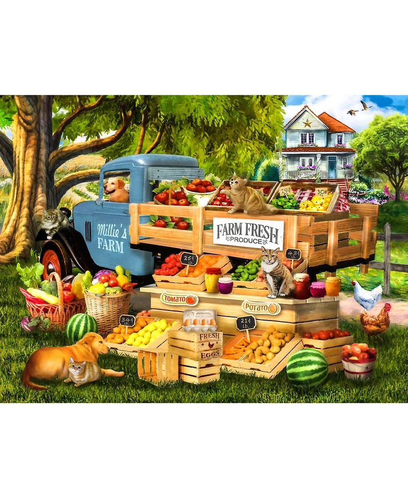 SunsOut Millie's Fresh Produce 500 piece Jigsaw Puzzle for Adults