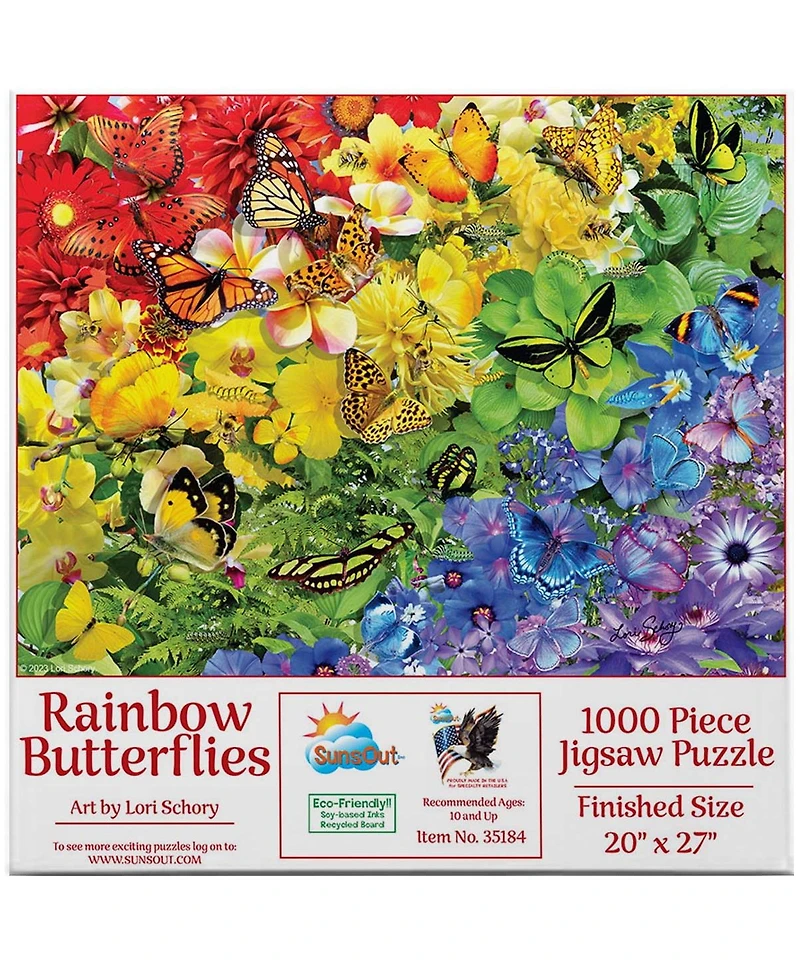 SunsOut Rainbow Butterflies 1000 piece Jigsaw Puzzle for Adults