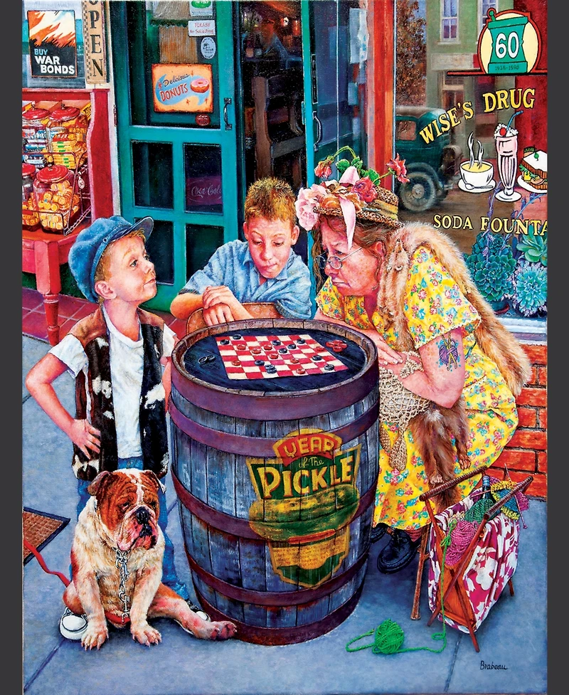 SunsOut Checkers Anyone? 500 piece Jigsaw Puzzle for Adults