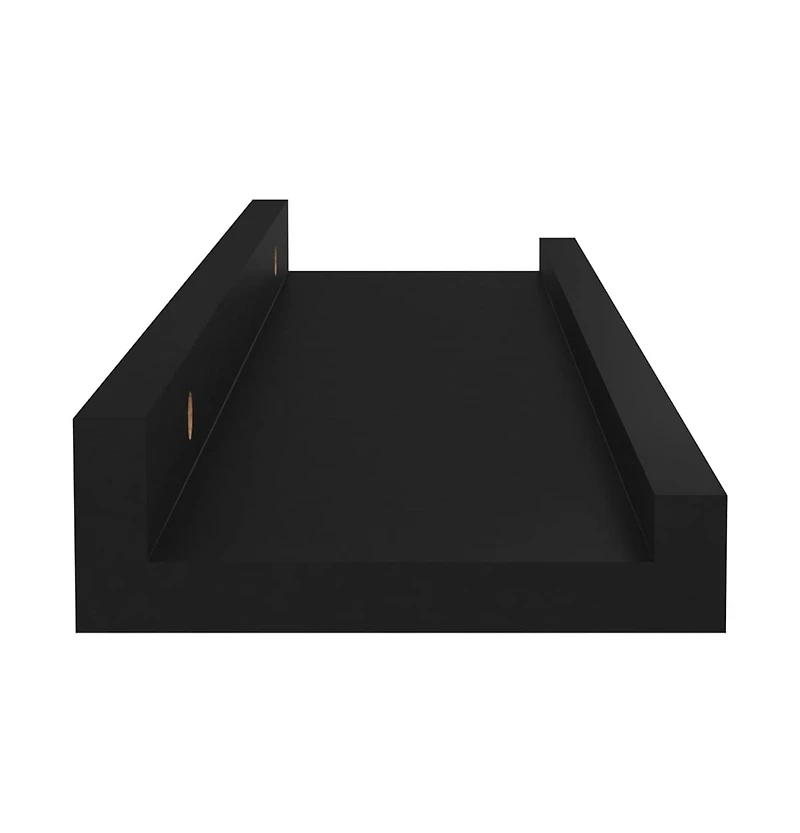 vidaXL Wall Shelves 4 pcs Black 15.7"x3.5"x1.2"