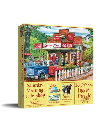 SunsOut Saturday Morning at the Shop 1000 piece Jigsaw Puzzle for Adults