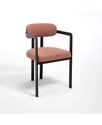 Streamdale Furniture Boucle Dining Chairs Set of 2, Mid-Century Modern,Metal Legs