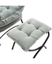 Streamdale Furniture Lazy Lounge Chair with Ottoman - Light Green