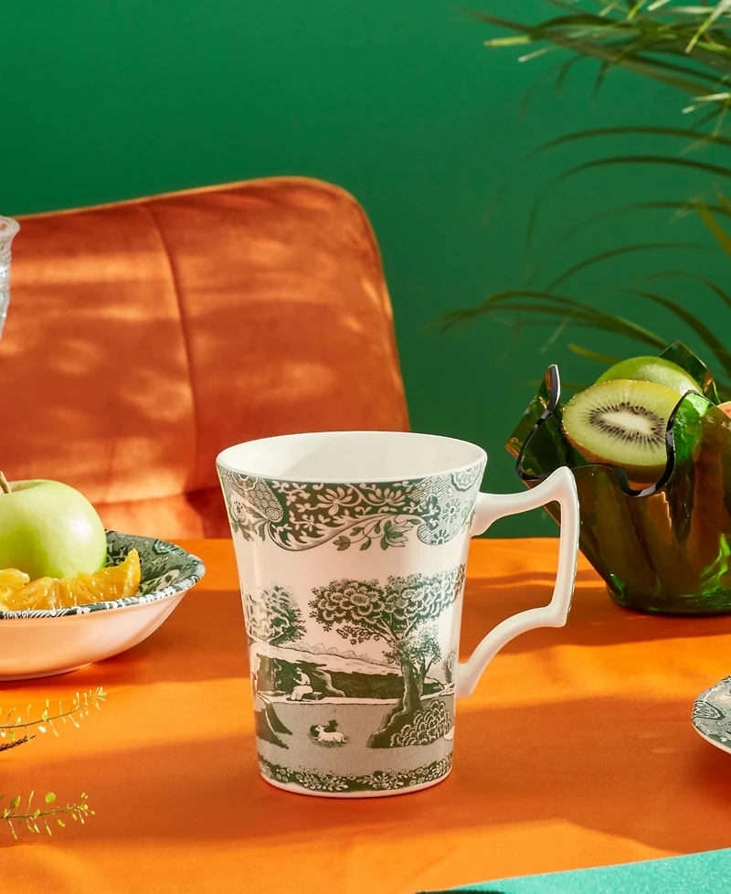 Spode Heritage Green Italian Cottage Mugs, Set of 4