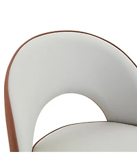 Streamdale Furniture Modern Brown/Gray Pu Bar Chairs - Set of 2