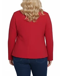 Ny Collection Plus Size Long Sleeve Crepe Blazer