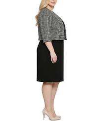 Ny Collection Plus 2 Piece Jacket and Dress Set