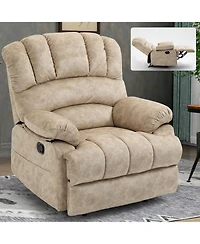 Streamdale Furniture Large Manual Recliner Chair in Fabric for Living Room