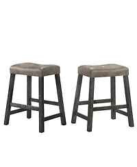 Streamdale Furniture Rustic Backless Counter Stool Set of 2 - 25" Farmhouse Barstools