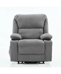 Streamdale FurnitureGray Remote-Controlled Heating and Massage Assistive Recliner for Seniors