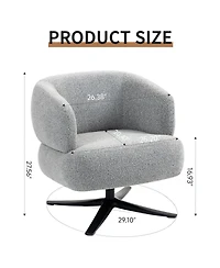 Streamdale Furniture Cuddle Swivel Chair - Balcony, Study, Living Room - Grey