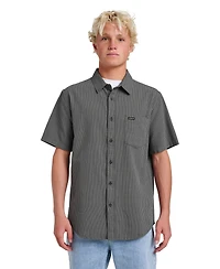 Quiksilver Men's Oxford Stripe Classic Short Sleeve Shirt