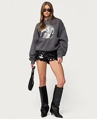 Edikted Women's Disco Ball Hoodie