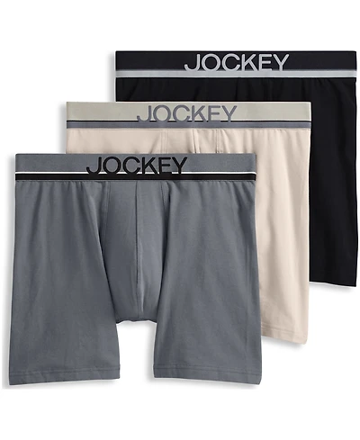Jockey Men's 3-pack True Style Logo Boxer Briefs