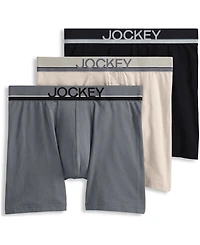 Jockey Men's 3-pack True Style Logo Boxer Briefs