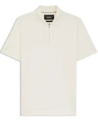 Boss by Hugo Men's Cotton Silk Zip-Neck Polo Shirt