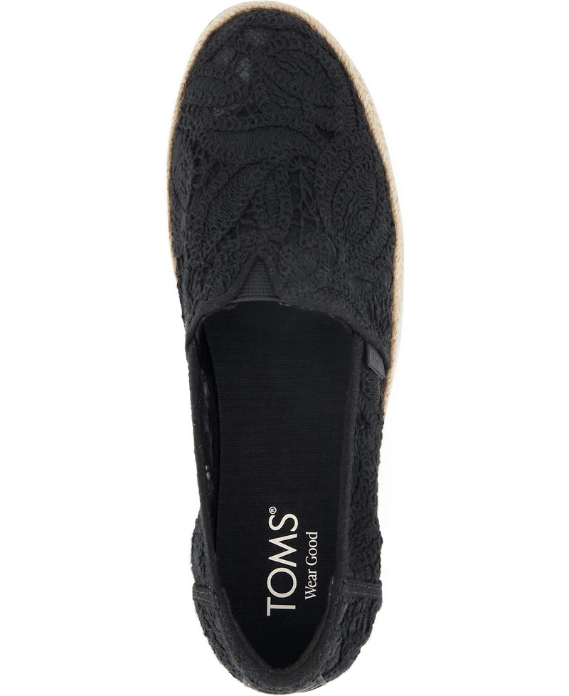 Toms Women's Valencia Platform Espadrille Slip-On Shoes
